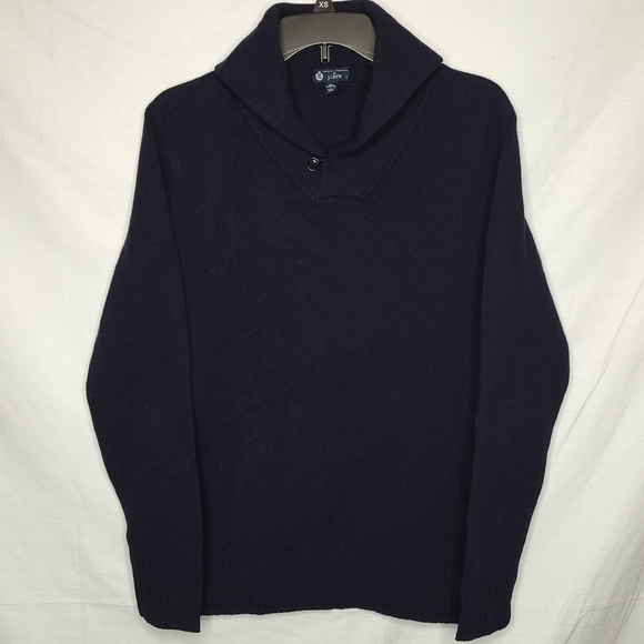J. Crew Other - J. CREW 100% PREMIUM LAMBSWOOL COWLNECK NAVY SWEATER EUC SMALL